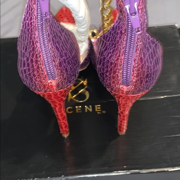 NWB Purple/Pink Snakeskin Heels 😍 - Picture 4 of 7